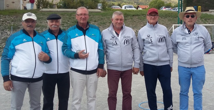 Championnat Départemental Triplettes Vétérans le jeudi 17 mai 2018 à La Bâtie-Neuve - Stade des Césaris