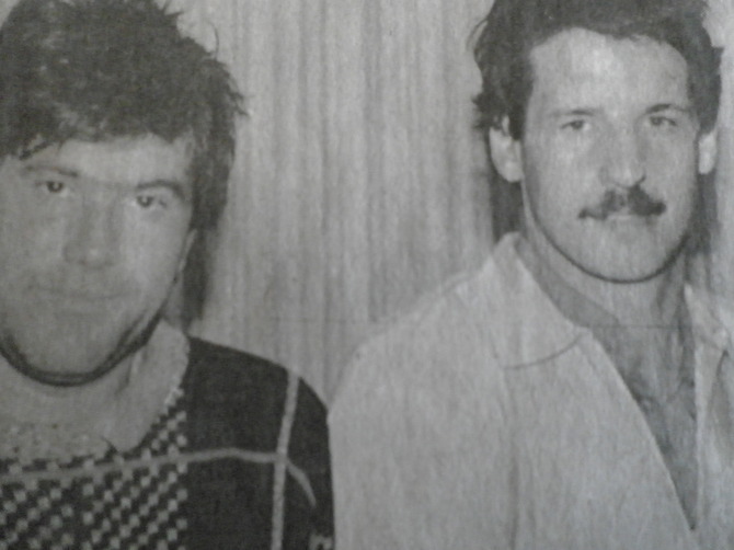 Patrick ISSERTINE et Roger BONNARDEL le visage marqué par la fatigue aprés leur victoire en 1989 Patrick ISSERTINE et Roger BONNARDEL le visage marqué par la fatigue aprés leur victoire en 1989