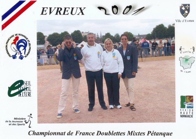 Quelques Doublettes mixtes lors des Championnats de FRANCE depuis l'an 2000 Quelques Doublettes mixtes lors des Championnats de FRANCE depuis l'an 2000