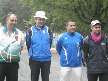 Les 4 joueurs de la poule réunis : Orne , Hautes Alpes , Corrèze et Midi Pyrénées