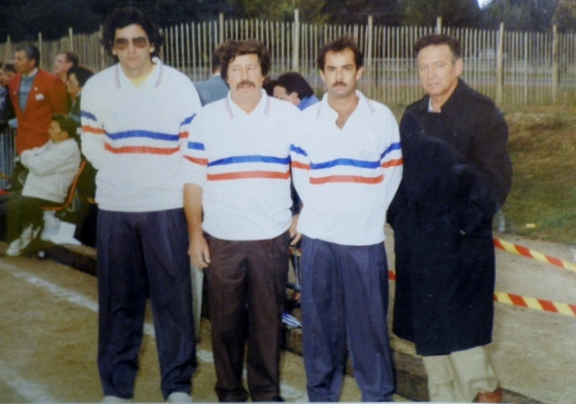 Colonna Christian - Aude André et Lacroix Louis Blu sacrés l'année précédente porteurs donc à Draveil du maillot tricolore Colonna Christian - Aude André et Lacroix Louis Blu sacrés l'année précédente porteurs donc à Draveil du maillot tricolore