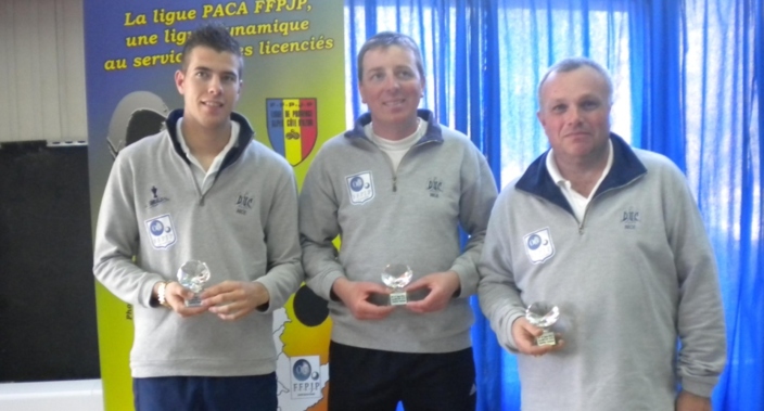 Dylan ROCHER - Philippe SUCHAUD et Frédéric PERRIN (Photo ligue PACA) Dylan ROCHER - Philippe SUCHAUD et Frédéric PERRIN (Photo ligue PACA)