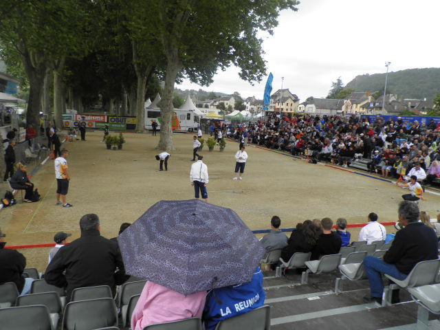 Vue des tribunes dimanche en quart de finale