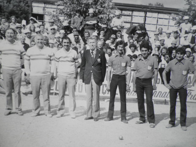 Poitier 1980 - Avant la finale du championnat de France contre les Vauclusiens tenant du titre Jaffuel - Pançin - Palazzon