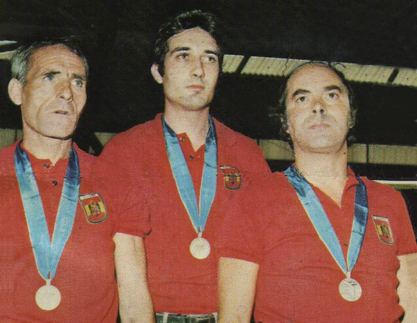 Les vice-champions du monde 1980 LOPEZ JORRIN, ORTZI GUISADO et GERRAR LANDA (ESPAGNE)