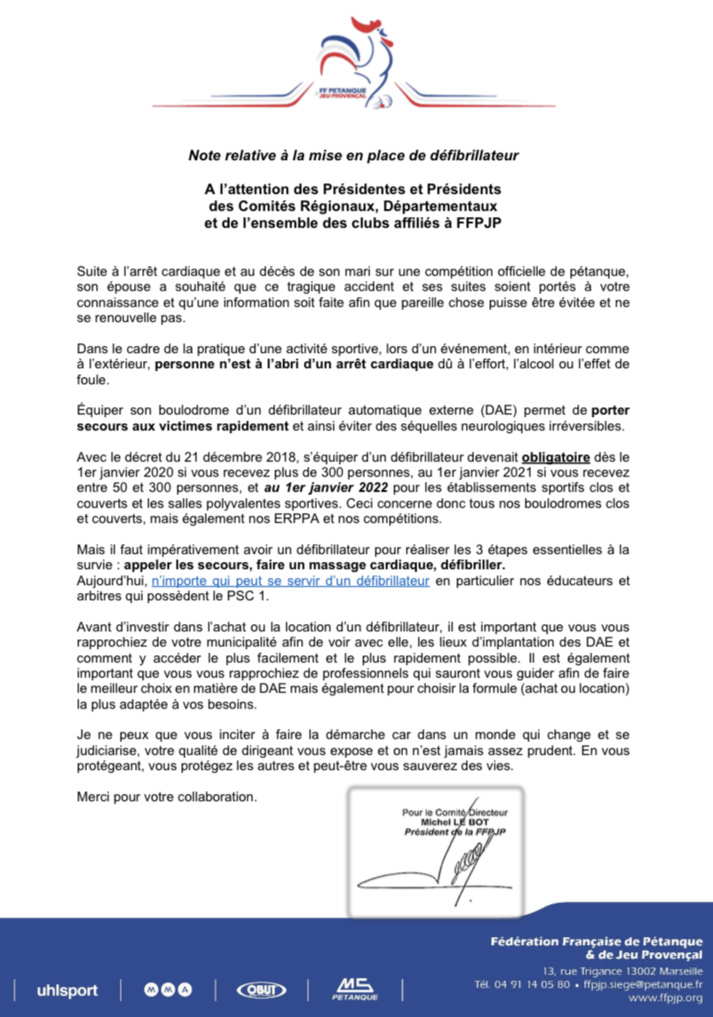 P.V Comité Directeur FFPJP du 10 et 11 Juin 2022