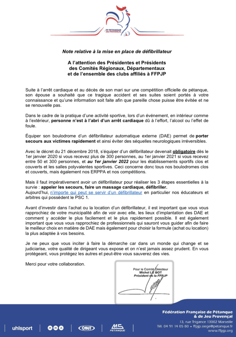 P.V Comité Directeur FFPJP du 10 et 11 Juin 2022