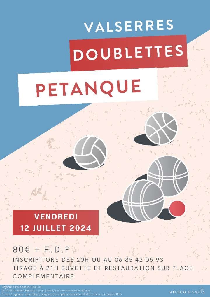 VALSERRES   -   Vendredi 12 juillet  -  Doublettes Pétanque