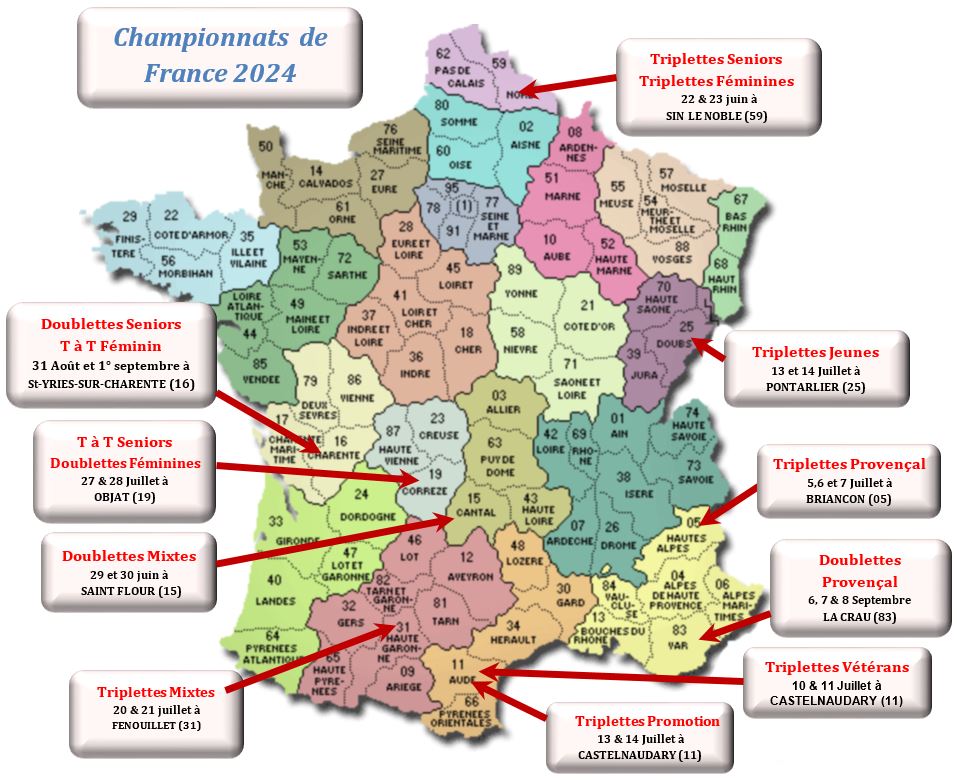 Résultats Championnats de France 2024 Résultats Championnats de France 2024