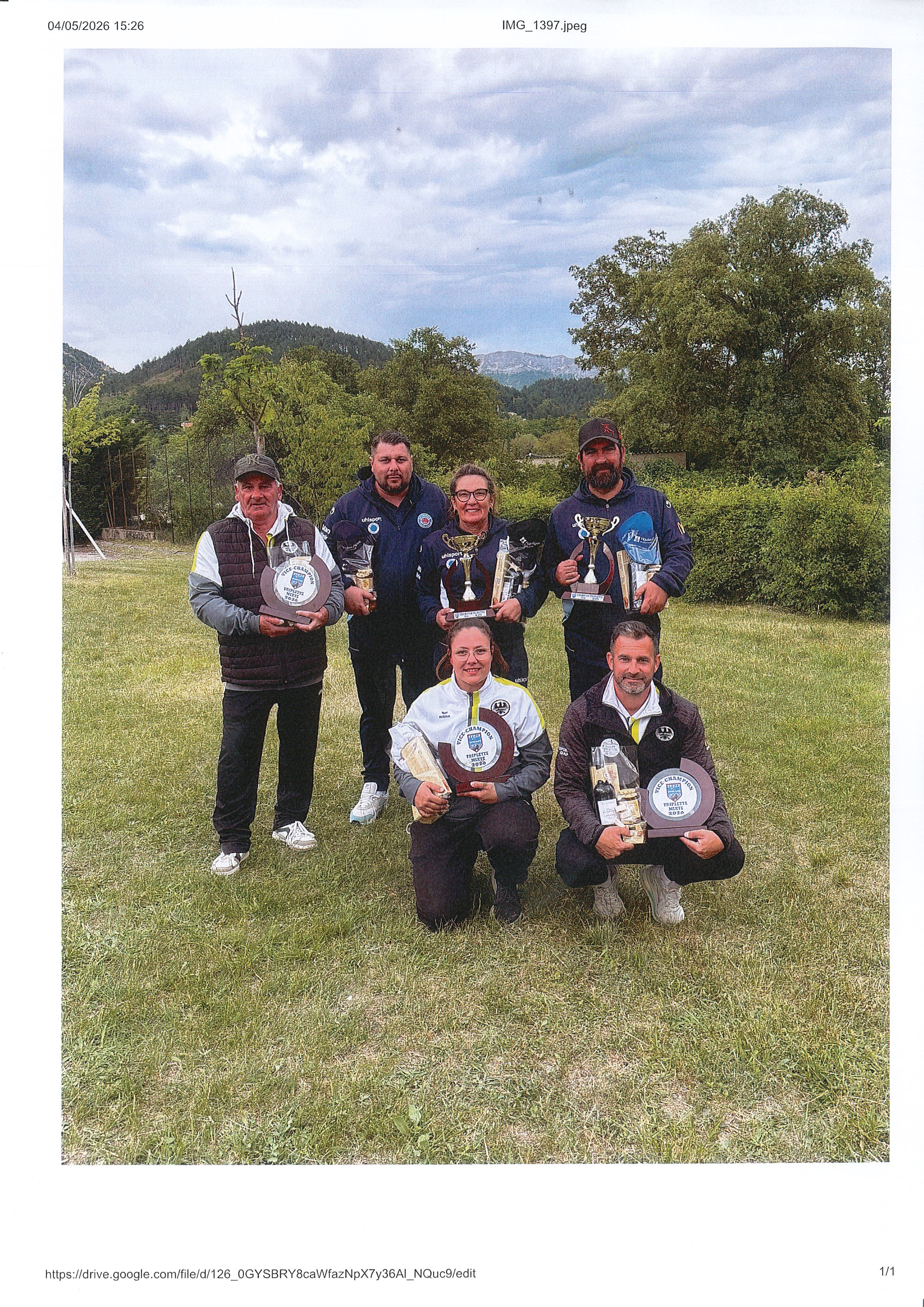 Championnat Départemental Triplette  Pétanque Mixtes les 2 et 3 mai 2026 à Serres