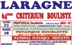 Laragne - 64 ème CRITERIUM BOULISTE du lundi 17 septembre au dimanche 23 septembre 2018