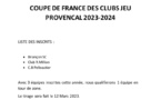 Coupe de france des Clubs Jeu-Provençal 23/24